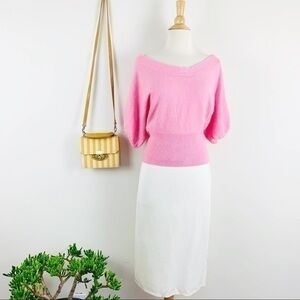 Zara white knit skirt